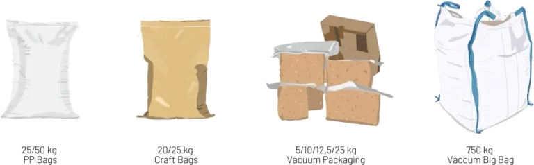 Bio Roasted Hazelnut Flour Packaging forms