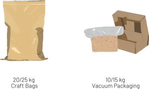 Sliced Hazelnut Packaging forms